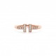 Tiffany T Diamond Wire Ring in 18k Rose Gold