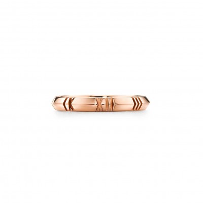 TIFFANY&CO.ATLAS® X CLOSED NARROW RING IN ROSE GOLD, 3 MM WIDE 67788532