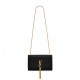 YSL KATE MEDIUM CHAIN BAG WITH TASSEL IN CROCODILE-EMBOSSED SHINY LEATHER 354119DND0J1000 (24*14.5*5.5cm)