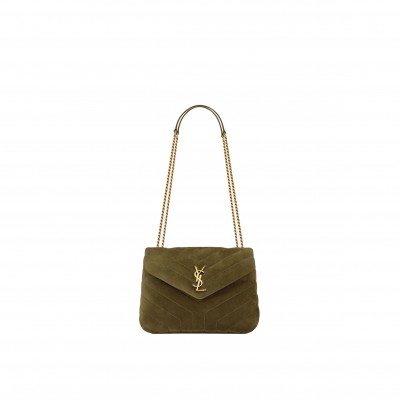 YSL LOULOU SMALL IN QUILTED &QUOT;Y&QUOT; SUEDE 4946991U8673206 (23*17*9cm)