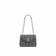 YSL LOULOU SMALL CHAIN BAG IN QUILTED STRIPED DENIM 494699FAA7G4165 (23*17*9cm)