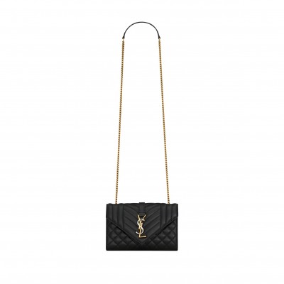 YSL SMALL ENVELOPE IN MIX MATELASS&EACUTE; LEATHER 600195AABZO1025 (21*13*6cm)