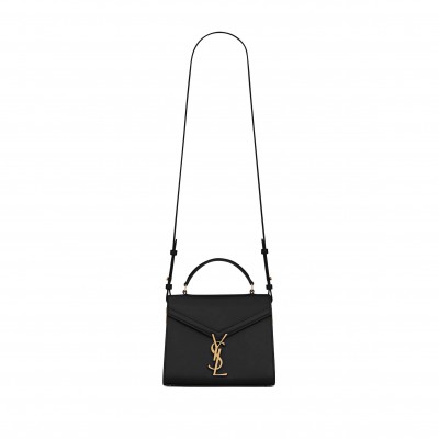 YSL CASSANDRA MINI TOP HANDLE BAG IN BOX SAINT LAURENT LEATHER (20*16*7.5cm)