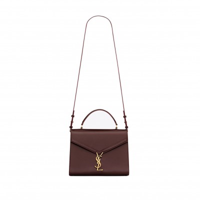 YSL CASSANDRA MEDIUM TOP HANDLE BAG IN BOX SAINT LAURENT LEATHER 6239310SX0W2045 (24.5*20*11.5cm)