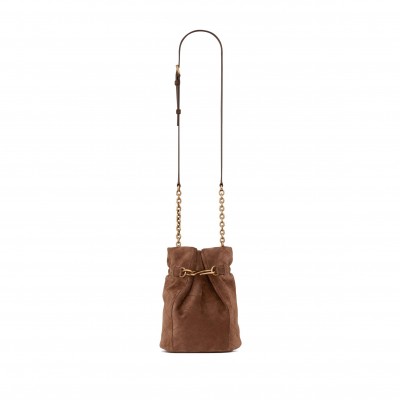 YSL LE MAILLON BUCKET BAG IN SUEDE 686310C0X072258 (27*19*12cm)