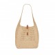 YSL HOBO RAFFIA BAG IN CROCHET AND SMOOTH LEATHER 690941GAAAR2080 (37*30*14cm)