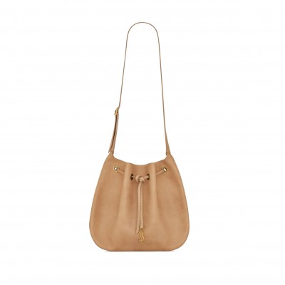 YSL PARIS VII LARGE FLAT HOBO BAG IN SMOOTH LEATHER 697941AAAMD7744 (44*33*2cm)