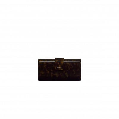 YSL THE OPENING MINAUDIERE IN TORTOISESHELL PLEXIGLASS 716534GAABW2566 (20*10*5cm)