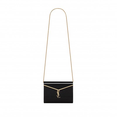 YSL VICKY MINIAUDIERE IN PLEXIGLASS 716543JA70J1000 (18*13.5*5cm)