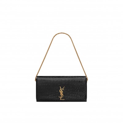 YSL KATE 99 CHAIN BAG IN ALLIGATOR-EMBOSSED LEATHER 72366015F0W1000 (26*13.5*4.5cm)