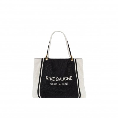 YSL RIVE GAUCHE TOWEL TOTE BAG IN TERRY CLOTH 735067FABKR1070 (56*41.5*18cm)