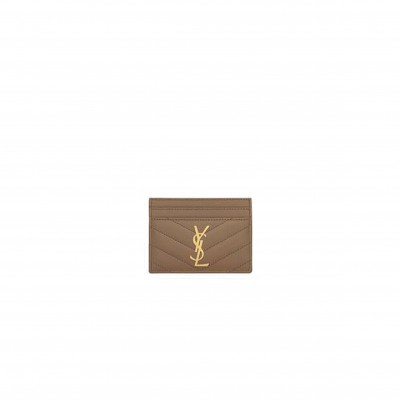 YSL CASSANDRE MATELASSÉ CARD CASE IN GRAIN DE POUDRE EMBOSSED LEATHER 423291BOW012346 (10.5*7.5*0.5cm)