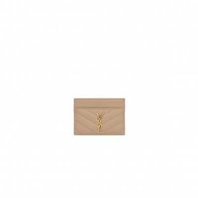 YSL CASSANDRE MATELASSÉ CARD CASE IN GRAIN DE POUDRE EMBOSSED LEATHER 423291BOW012721 (10.5*7.5*0.5cm)