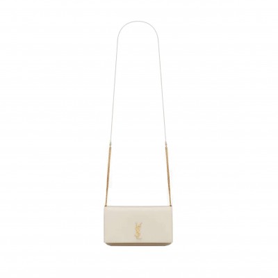 YSL CASSANDRE PHONE HOLDER WITH STRAP IN SMOOTH LEATHER 6350950U40J9207 (18*11*2.5cm)