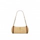 YSL CASSANDRE SMALL CYLINDRIC BAG IN RAFFIA AND VEGETABLE-TANNED LEATHER 744504GAABN2080 (24.5*11*11cm)