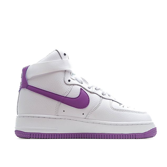  Nike Air Force 1 High ’07 White and Purple High Top