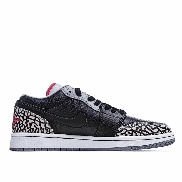  Air Jordan 1 Phat Low ‘Black Cement’