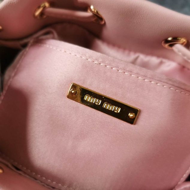  Miu Miu sheepskin size: 18, 20, 12 light pink Model: 5BE014