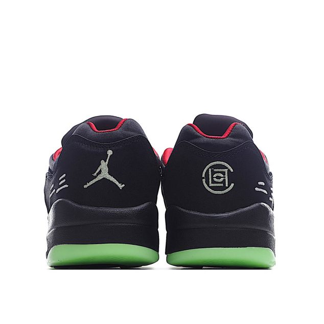  Clot Air Jordan Retro 5 Black Red Green Basketball Shoes