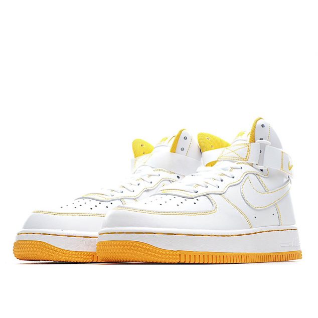  Nike Air Force 1 High 07 White and Orange