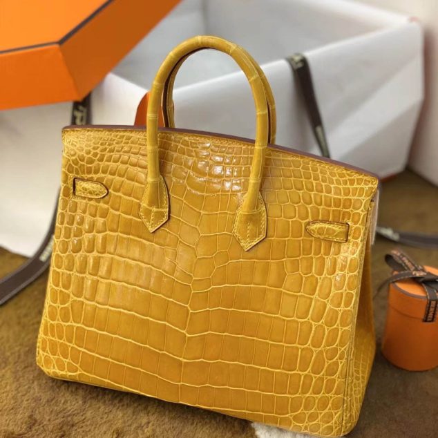  Crocodile Leather Bag Size: 25cm