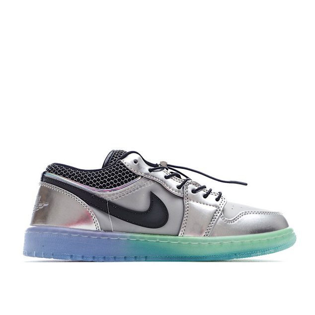  Wmns Air Jordan 1 Low SE ‘Metallic Silver Gradient’