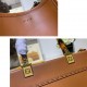  Sunshine Brown Leather Tote Size: 36*17*31cm