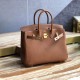  Herms Birkin Platinum Size: 25cm Golden Brown