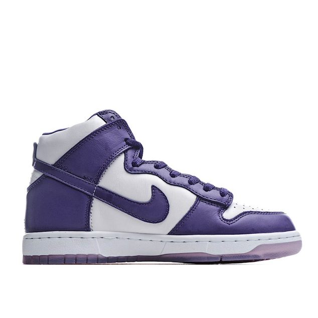  Nike Dunk High WMNS “Varsity Purple SB Sneakers High Top White Purple