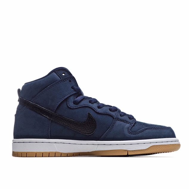  Nike SB Dunk High Pro 2020 Dark Blue Suede Black Hook