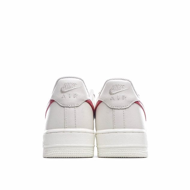  Nike Air Force 1 AF1 White and Red Sneakers