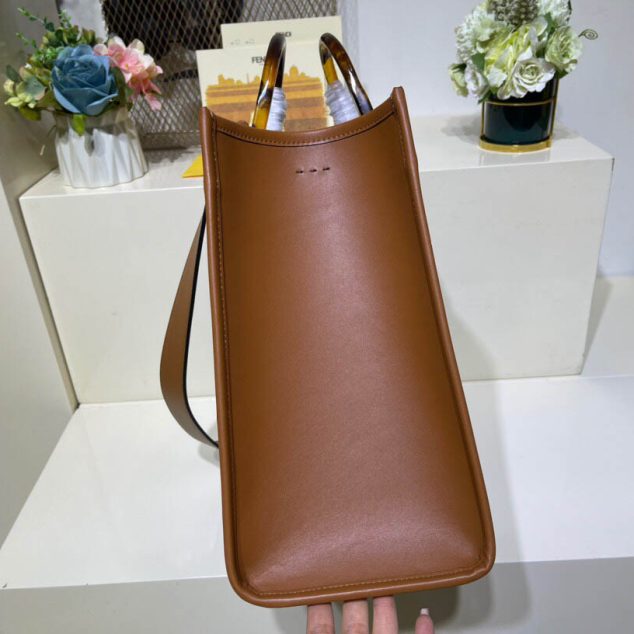  Sunshine Brown Leather Tote Size: 36*17*31cm