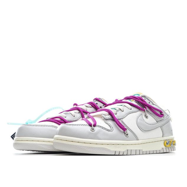  Nike 0ff-White x Nike Dunk Low “21 of 50” OW White Grey