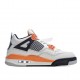  Air Jordan 4 Line Sand White Black Orange