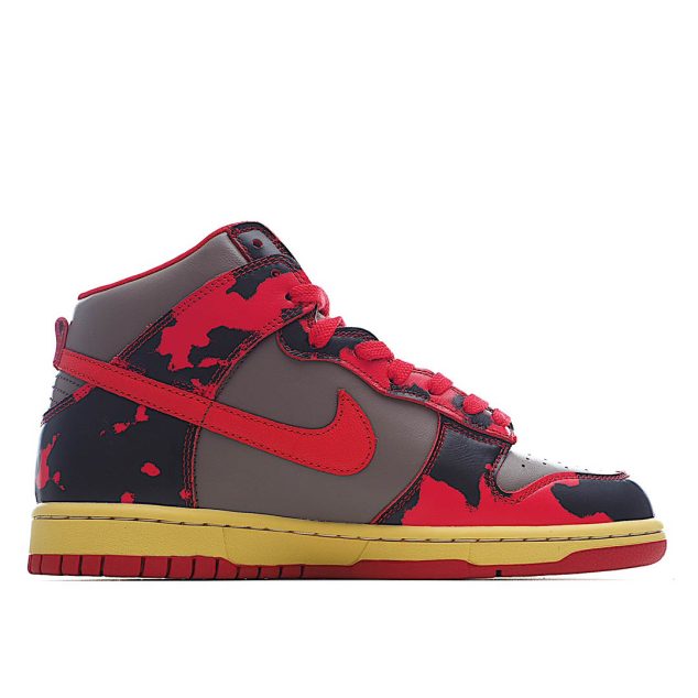  Nike Dunk High “Red Camo”  灰  黑