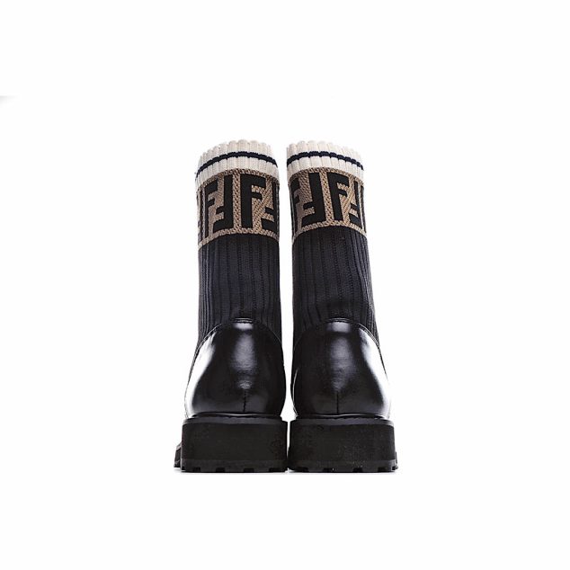  Fendi Knitted Stretch Martin Boots