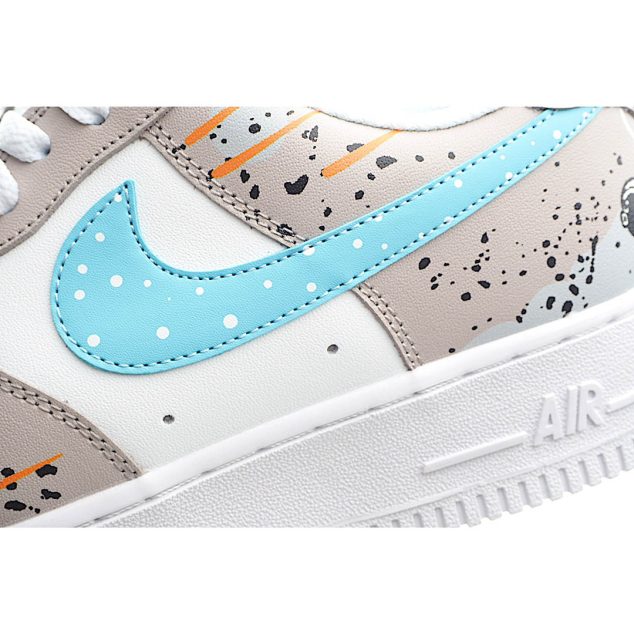  Nike Air Force 1 Grey Blue Low Top