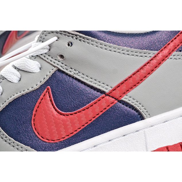  Nike SB Dunk Low Pro QSSamba Grey Red Blue