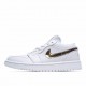  Wmns Air Jordan 1 Retro Low ‘White Metallic Gold’