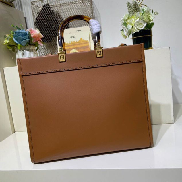  Sunshine Brown Leather Tote Size: 36*17*31cm