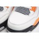  Air Jordan 4 Line Sand White Black Orange