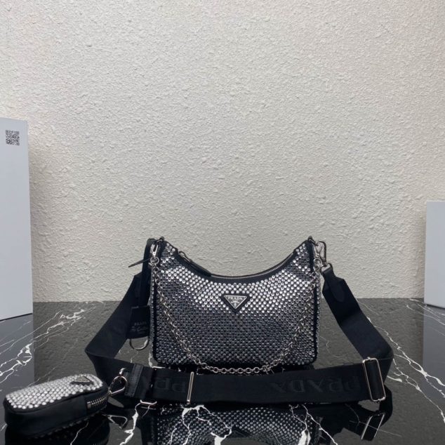  Prada Flash Diamond Bag Size: 22x18cm 1BH204