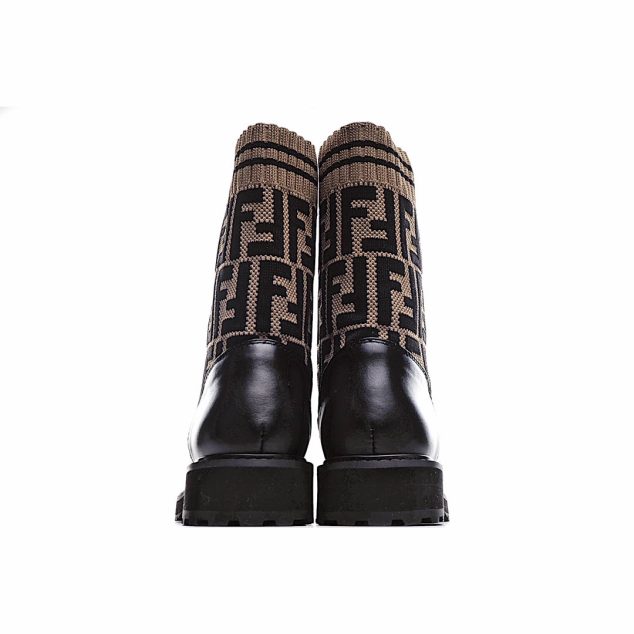  Fendi Knitted Stretch Martin Boots