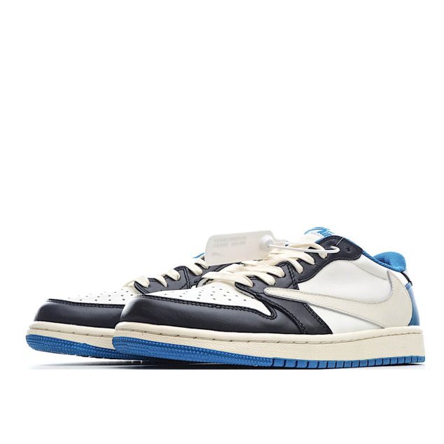  Travis Scott x Fragment x Air Jordan 1 Low “Military Blue” Lightning Barb