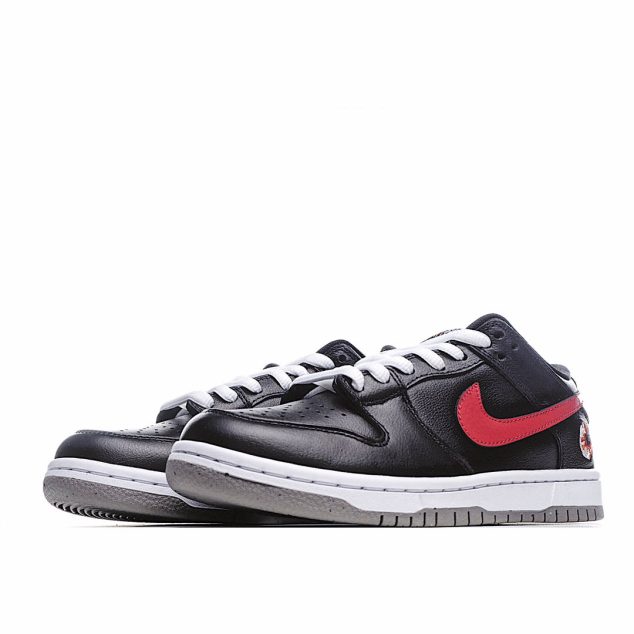  Nike Dunk Low Premium Black and Red Low Top Sneakers