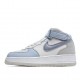  Nike Air Force 1 07 AF1 Light Armoury Blue Mid-Top Sneakers