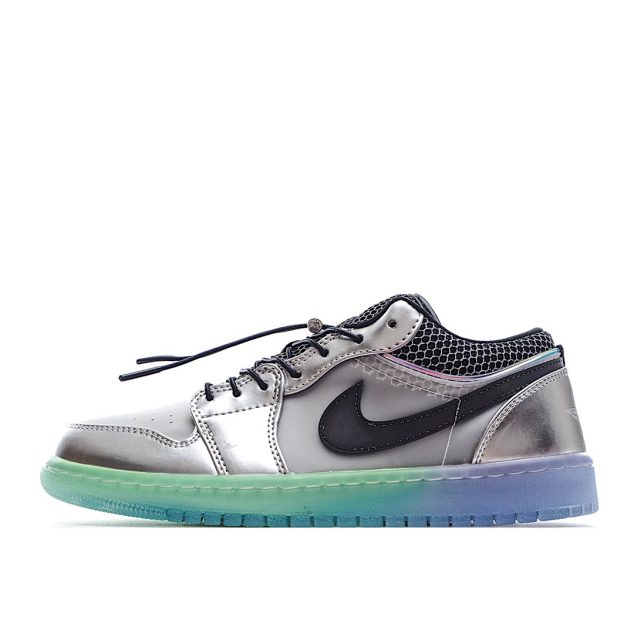  Wmns Air Jordan 1 Low SE ‘Metallic Silver Gradient’