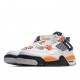  Air Jordan 4 Line Sand White Black Orange