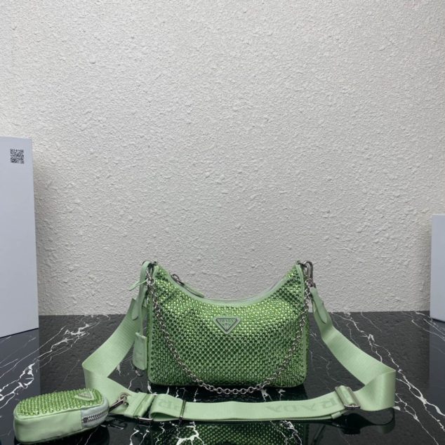  Prada Glitter Diamond Bag Size: 22x18cm 1BH20