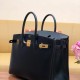  Birkin box black with gold buckle